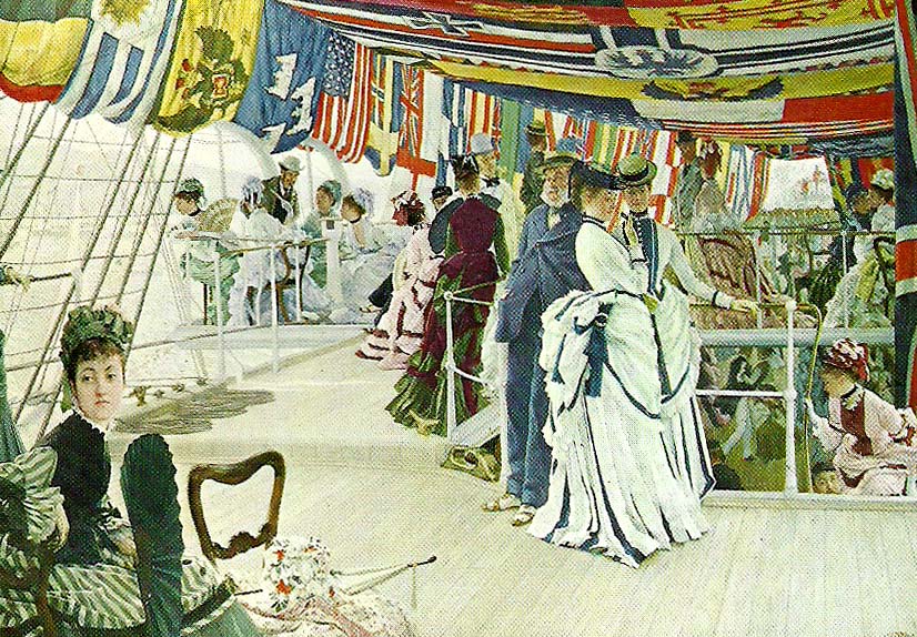 James Tissot festivities aboard ship